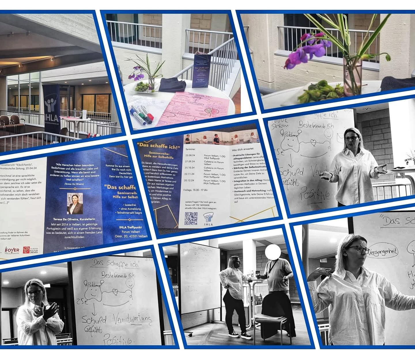 Rückblick-Collage der Seminarreihe „Das schaffe ich!“ im Forum Velbert.